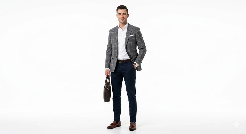Checked Casual Blazer