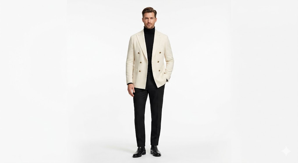 Double-Breasted Casual Blazer
