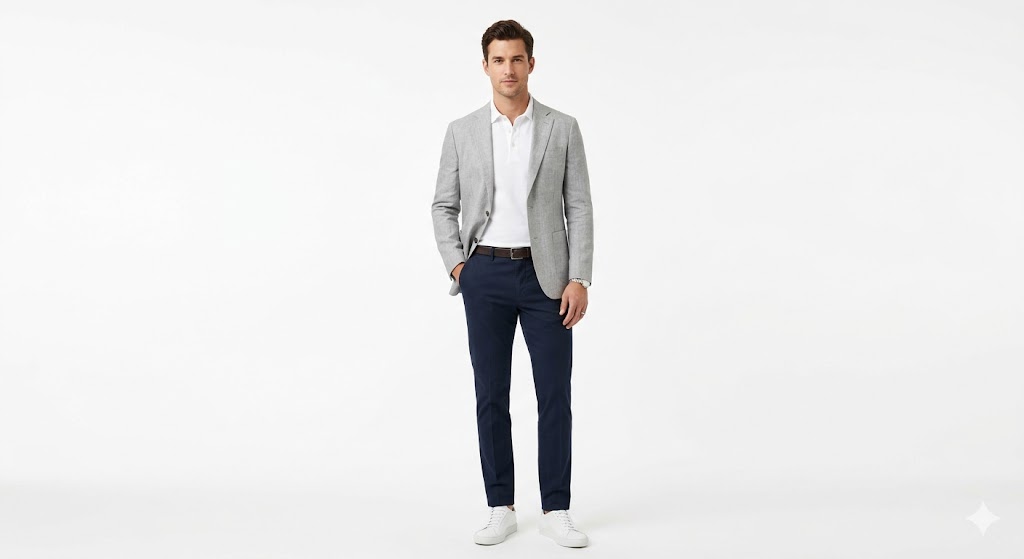 Light Gray Casual Blazer